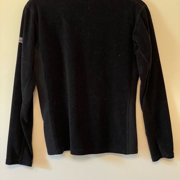 The North Face M/M fitted long sleeve pullover sweater fleece polyester black - Picture 8 of 8